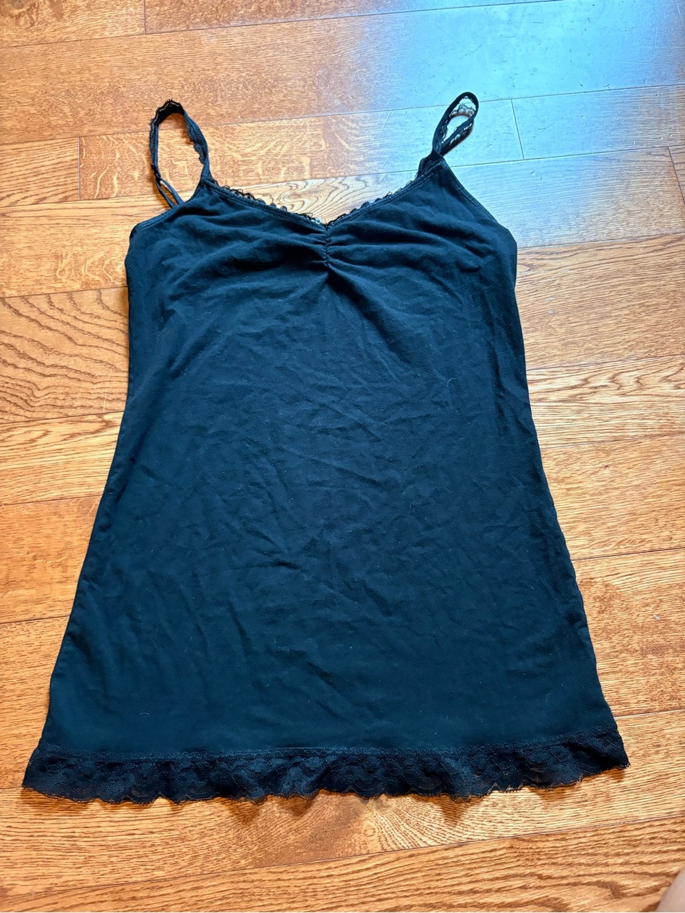 Vintage No Boundaries Black Lace Trim Camisole Tank Top